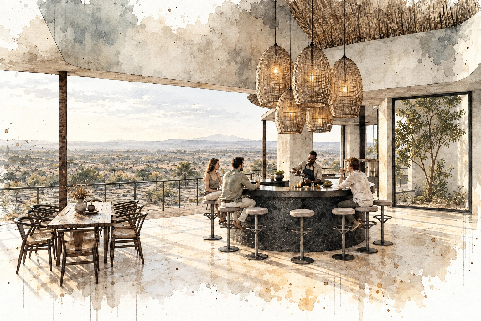 Dining and the bar / a sociable centre