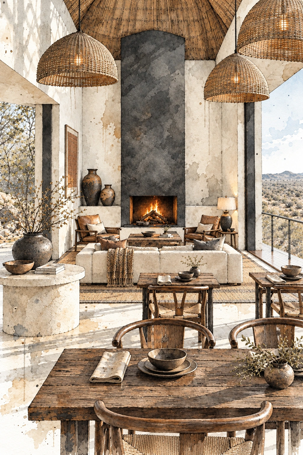 Thatch overhead / the scale of the hearth