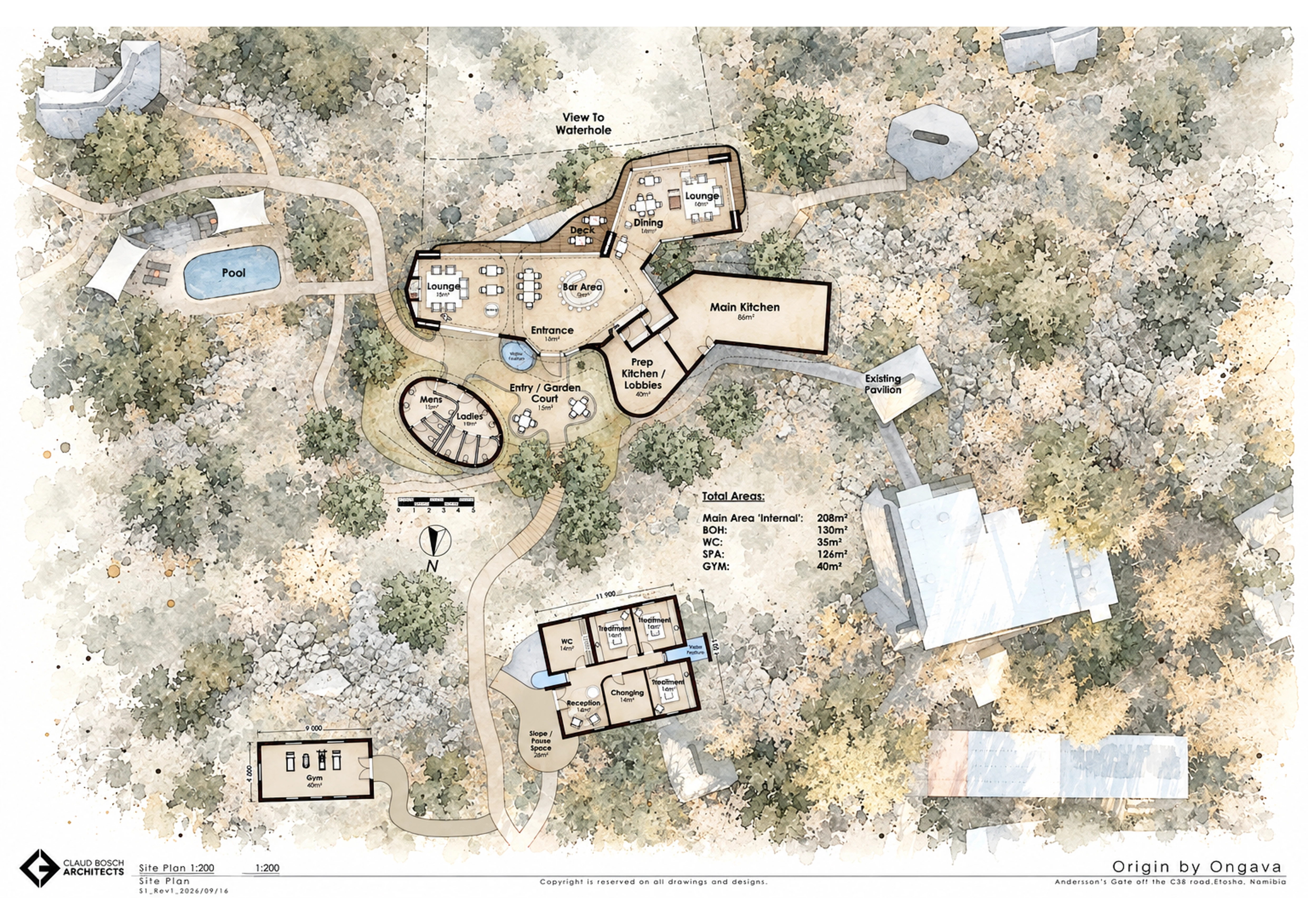 Site plan of Origin by Ongava